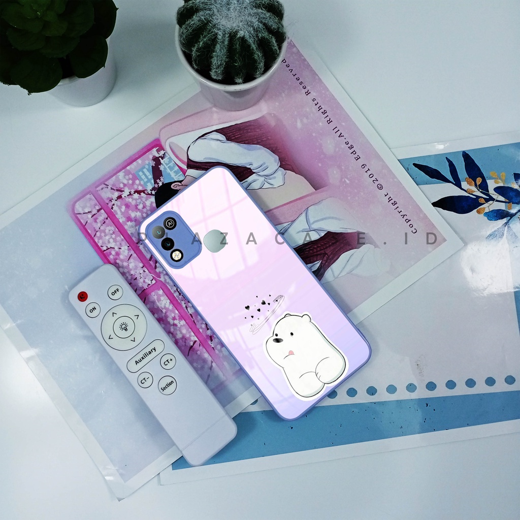 Softcase Glass Kaca - K107 - For Infinix Hot 10 Hot 10S Hot 10 Play Hot 9 Play Smart 5 - Case Lucu - Case Infinix Hot 10 - Casing Hp Infinix Hot 10s - Casing Hp Infinix Hot 10 Play - Kesing Smart 5 - Softcase Hot 9 Play - Sarung Hp Hot 10 - Case Hot 10s