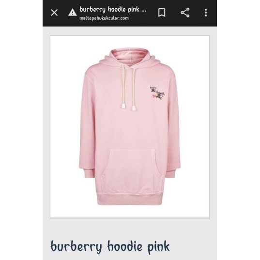 BURBERRY HOODIE PINK ORIGINAL