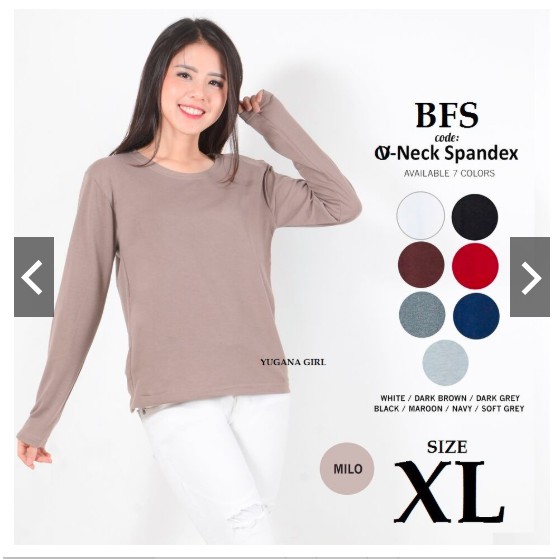 KING FASHION KAOS PANJANG WANITA O NECK POLOS BABYTERY KING FASHION KAOS PANJANG WANITA O NECK POLOS BABYTERY