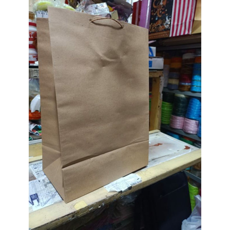 

Paper bag polio pantat besar polos isi 12 pcs terlaris dan termurah