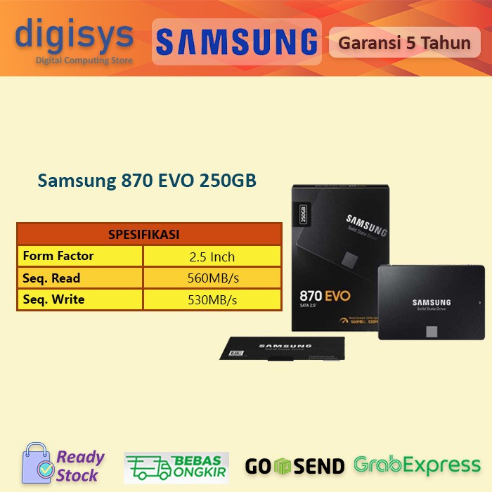 SSD Samsung 870 EVO 250GB SATA