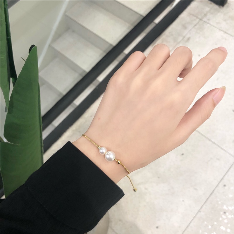 Niche design baroque pearl Korean version of simple personality adjustable girlfriends bracelets 210825