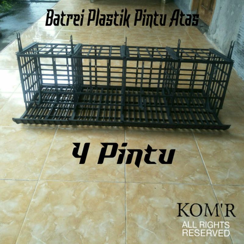Kandang Baterai Plastik Pintu4 Atas Ayam dan Bebek Petelur