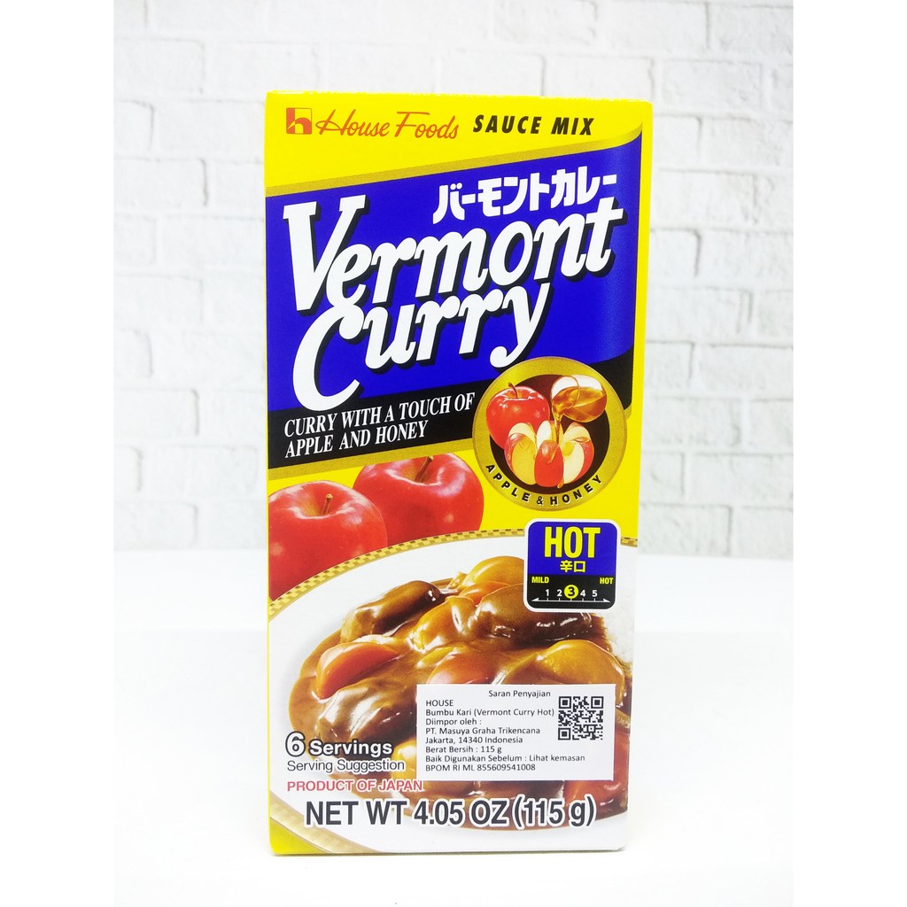 

House Vermont Curry Hot 115G / Bumbu Instan Kari Jepang Pedas 115Gr - C596M
