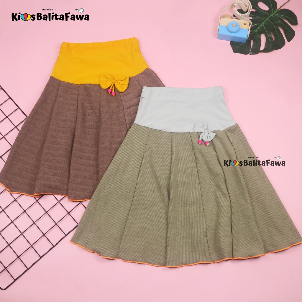 [POLOS] Rok Pita Bianca uk 8-10 Tahun / Skirt Anak Perempuan Cewek Skirt Pendek Polos Import Motif