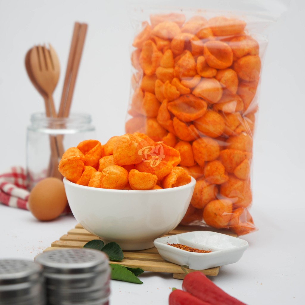 

Kerupuk Keong Pedas Balado 250gr