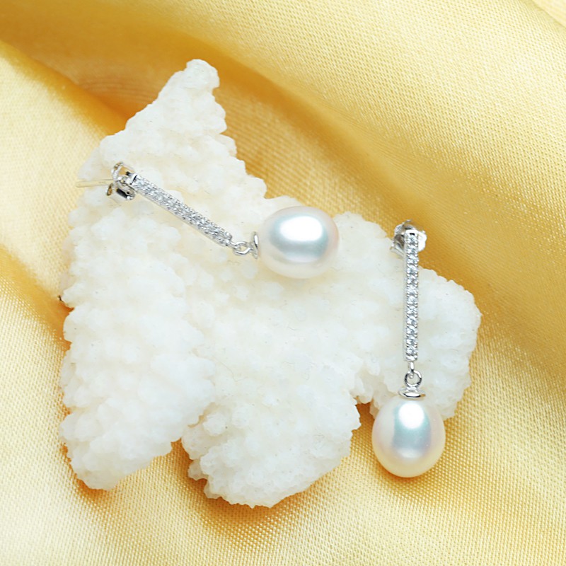 Anting Mutiara Air Tawar ASLI Import korea S925 Sterling Silver - A026