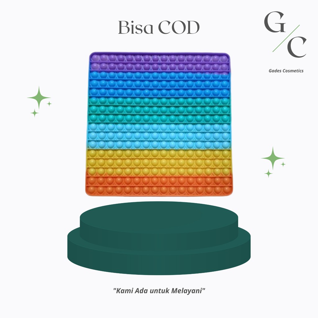 Pop It Fidget Toy Rainbow Mainan anak super jumbo kupu kupu