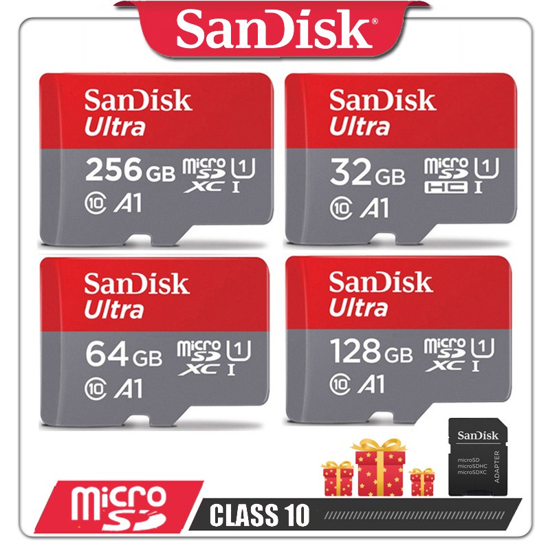 Sandisk Memory Card Micro SD Card A1 U3 32GB / 128GB / 256GB / 512GB / 64GB