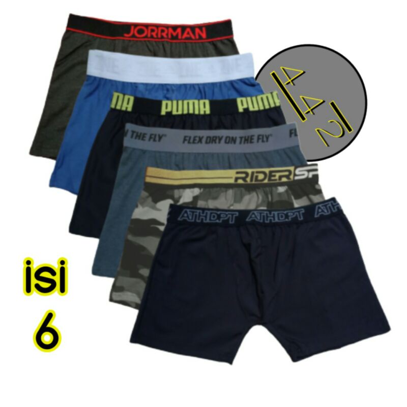 Sempak isi 6 Pcs Celana dalam pria Boxer
