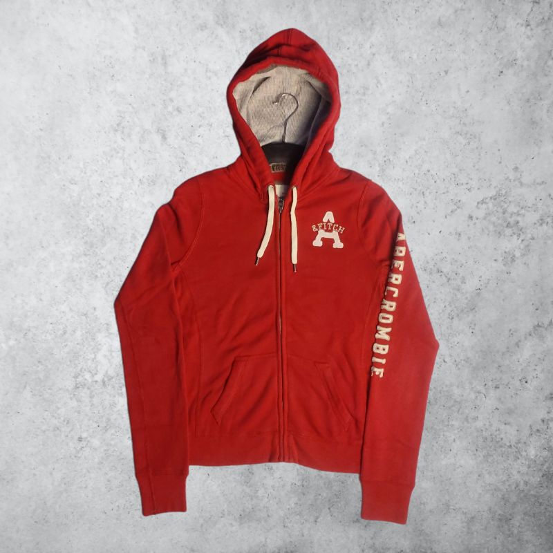 Zipper Hoodie ABERCROMBIE & FITCH Original Second Fashion Style Pria atau Wanita