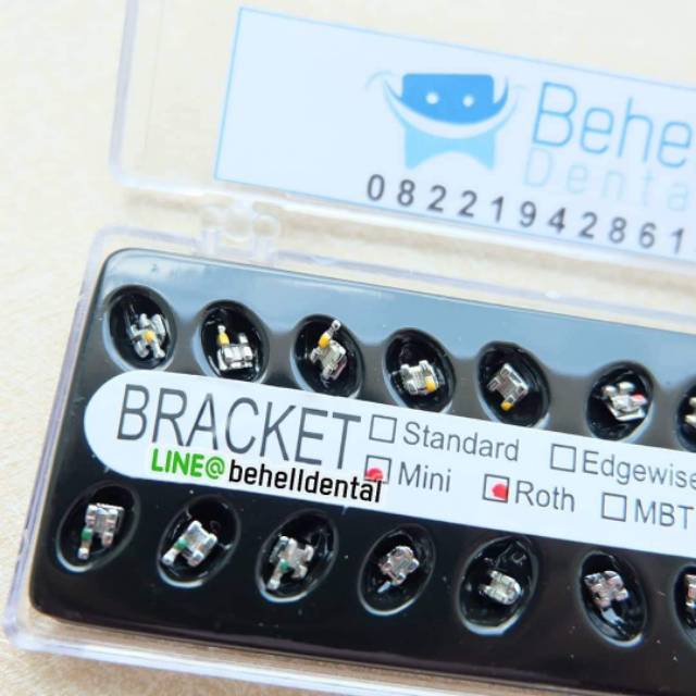 BEHELLDENTAL BRACKET BEHEL METAL GERMANY 345 HOOK . KAWAT GIGI ORTHO PERMANEN ROTH 022 BISA PERBAIKAN PERAWATAN GIGI - DENTAL