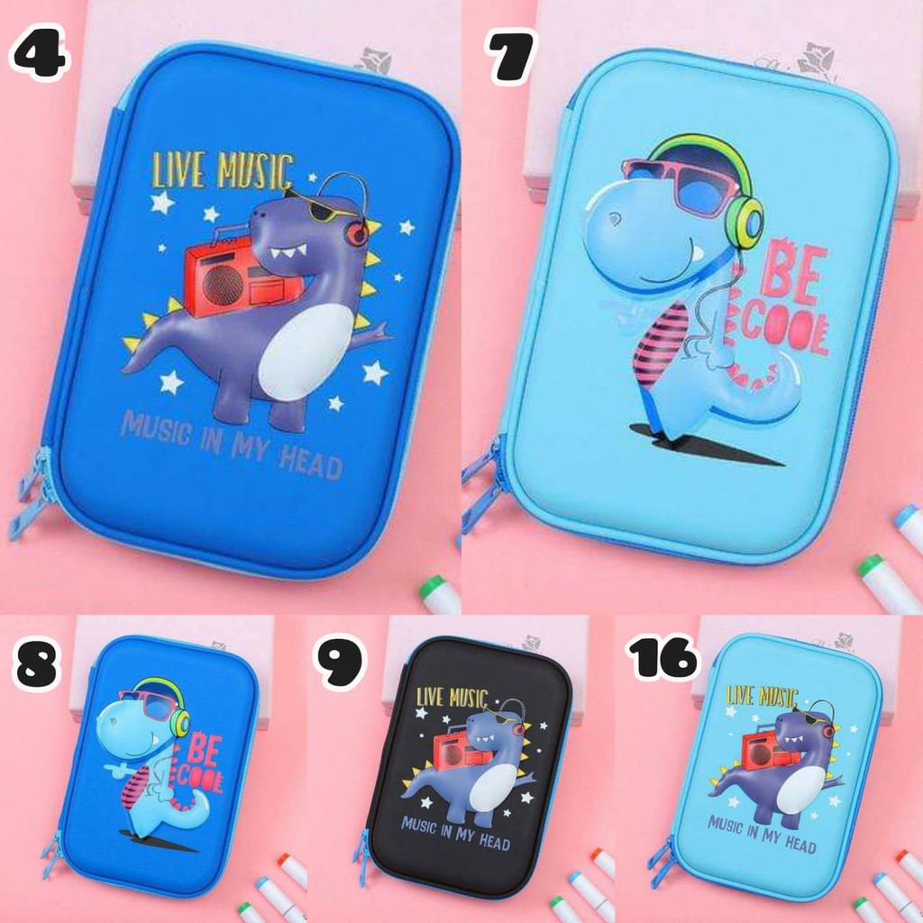 

Tempat Pensil Anak Impor 3D Motif Dinosaurus Lucu / Kotak Pensil Hardcase Anak Berkualitas