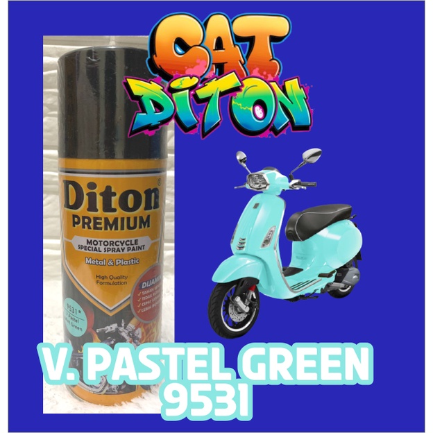 Cat Pilox Diton Premium 9531 Warna Pastel Hijau min Mint Green 400cc Pylok Semprot Aerosol Krayon Te