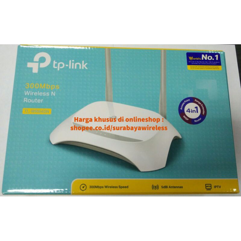 TPLINK TLWR840N 300MBps Wireless Router TL-WR840N