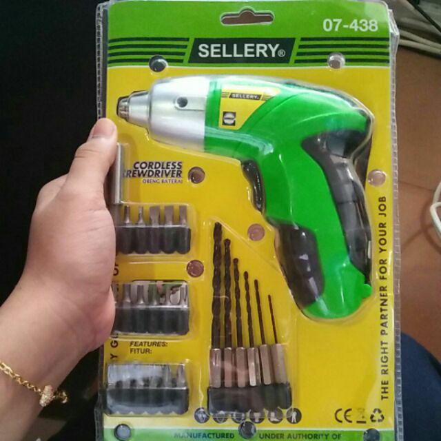 Bor Charger Tanpa Kabel / Cordless Screwdriver Sellery
