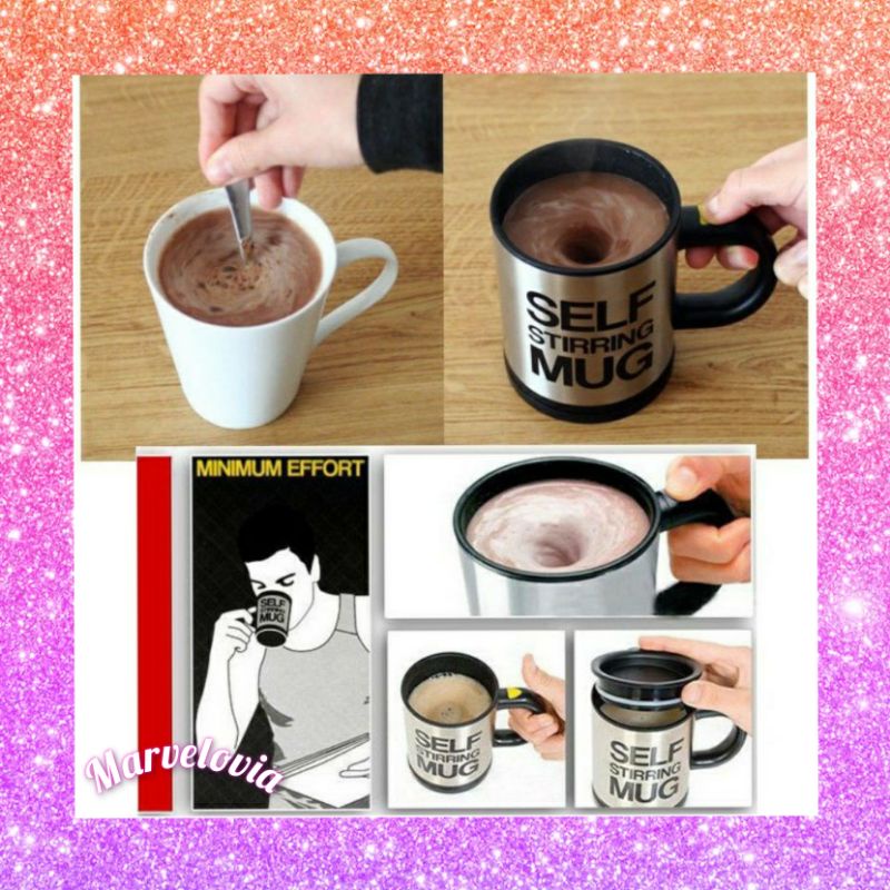 SELF STIRRING MUG COFEE GELAS ADUK OTOMATIS