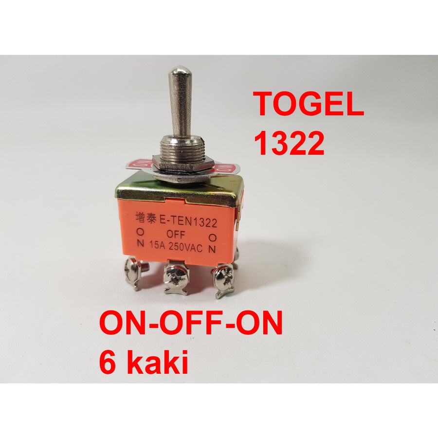 saklar togell besar type 1021 2pin on off - type 1121 3pin on on - type 1122 3pin on off on - type 1322 6 pin on off on - switch konektor