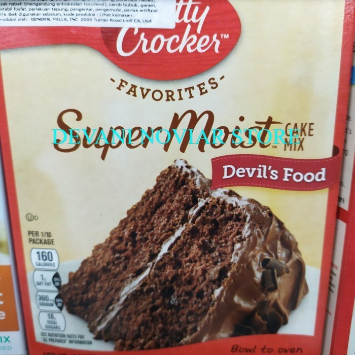 

BETTYCROCKER SuperMoist CakeMix Devils Food 432gram