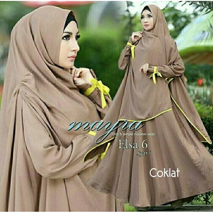 NISSA SABYAN  Gamis / Baju / Pakaian Wanita Muslim Elsa Syari