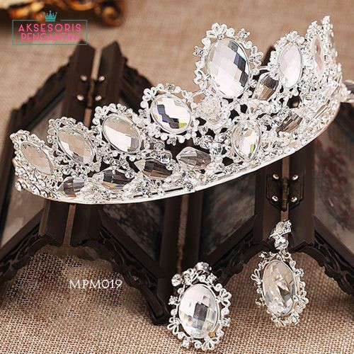 [READY STOK] CROWN WEDDING MAHKOTA BRIDAL AKSESORIS PENGANTIN SILVER MPM019