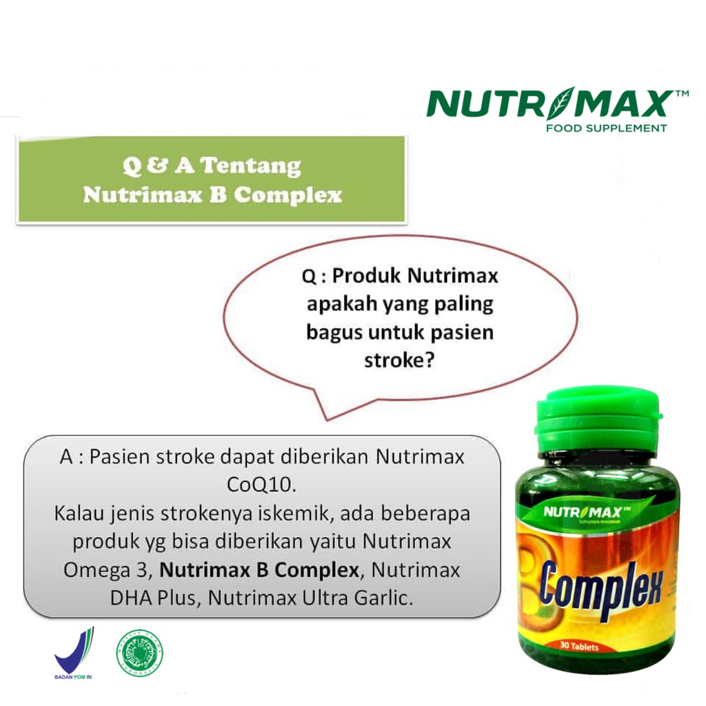 ORIGINAL Nutrimax Vitamin B Complex 30s BPOM / Vitamin Penambah Nafsu Makan B Komplek / LEDI MART