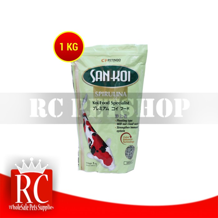 Makanan Ikan Koi Hias SanKoi Spirulina 1kg Fish Food San Koi 1 kg