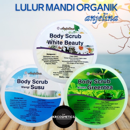 ANJELINA body scrub lulur mandi alami 100 gr