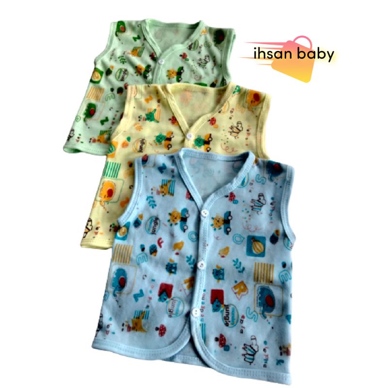baju bayi kutung full motif isi 3 pcs