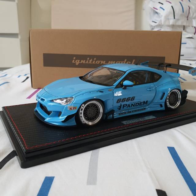 Diecast ignition model pandem toyota ft86 skala 18 blue resin