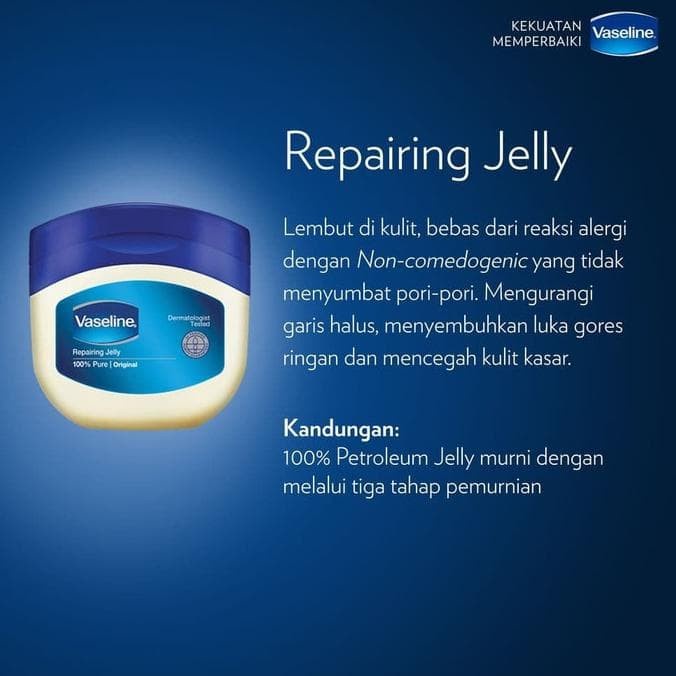 Vaseline Petroleum Repairing Jelly Pelembab Wajah Kulit Kering