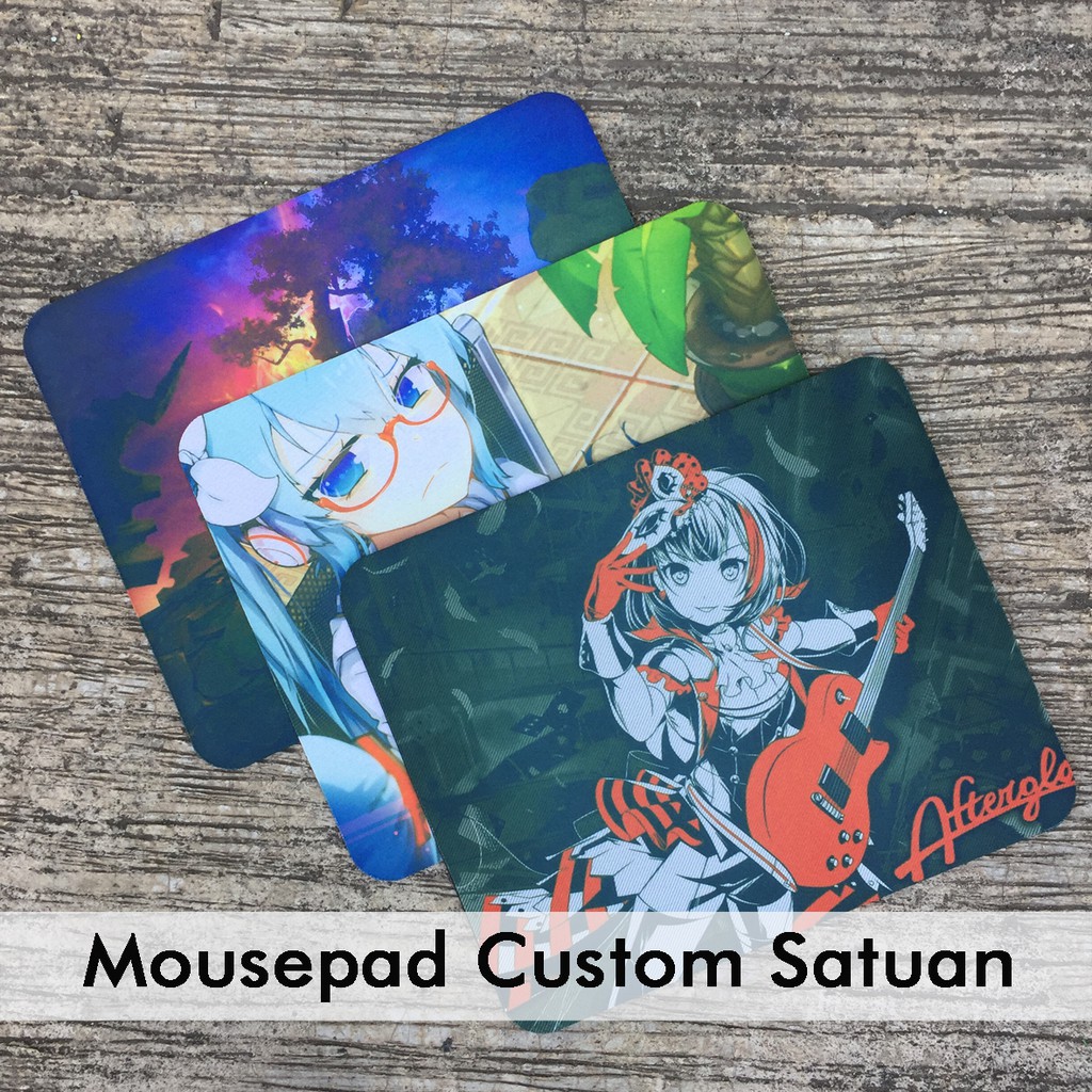cetak mousepad custom anime korea satuan full colour bahan anti slip