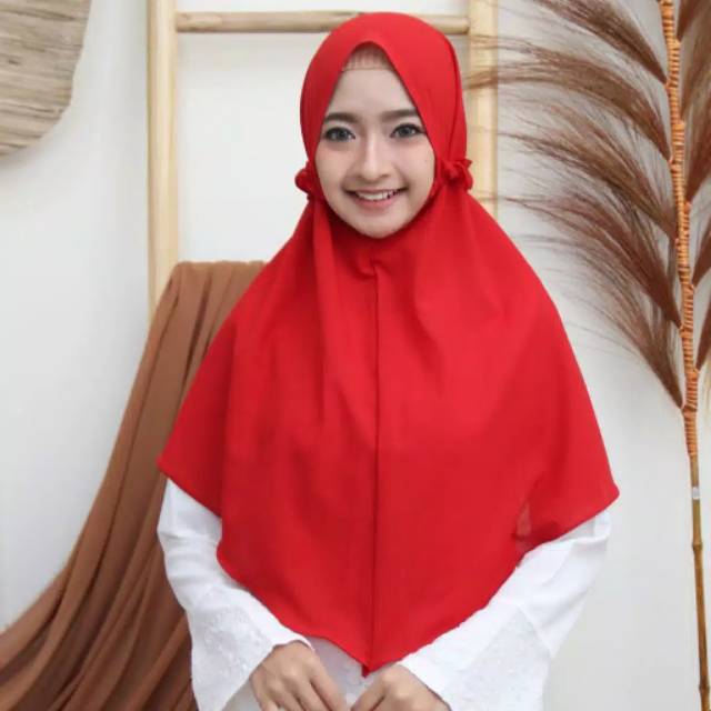Jilbab Bergo Tali Karet Kriwil/ hijab Real Pict