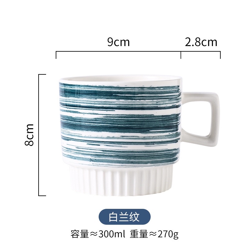 P 103 Cangkir keramik Japan style Gelas Korea lucu unik Handle MUG TERBARU-4