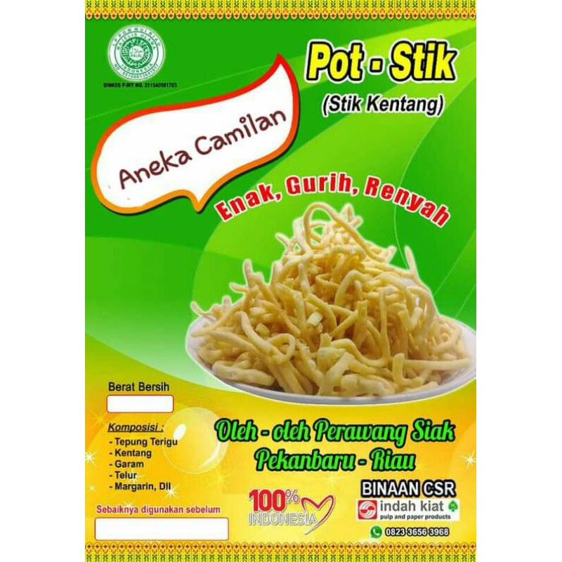 

camilan stik kentang / Pot-Stik 250gr