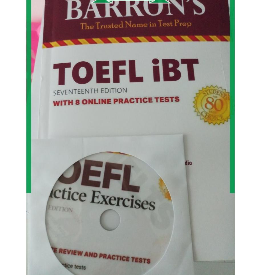 MURAH MERIAH.. Buku Barron's TOEFL IBT 17th Edition with DVD - Pustaka.Utama
