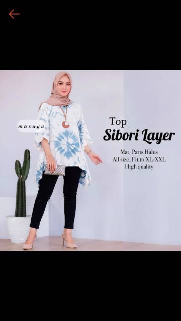 Batwing top sibori