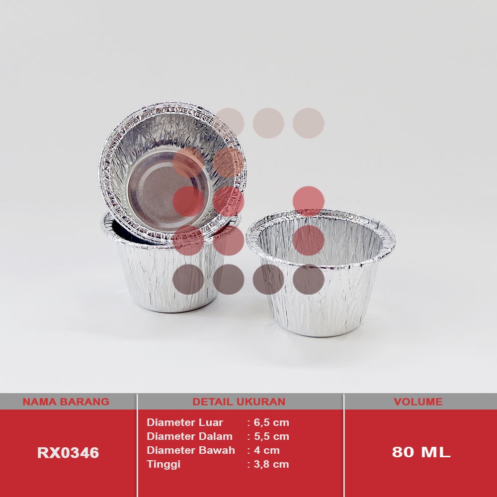 alumunium foil cup RX 0346 / macaroni schotel / klapertart