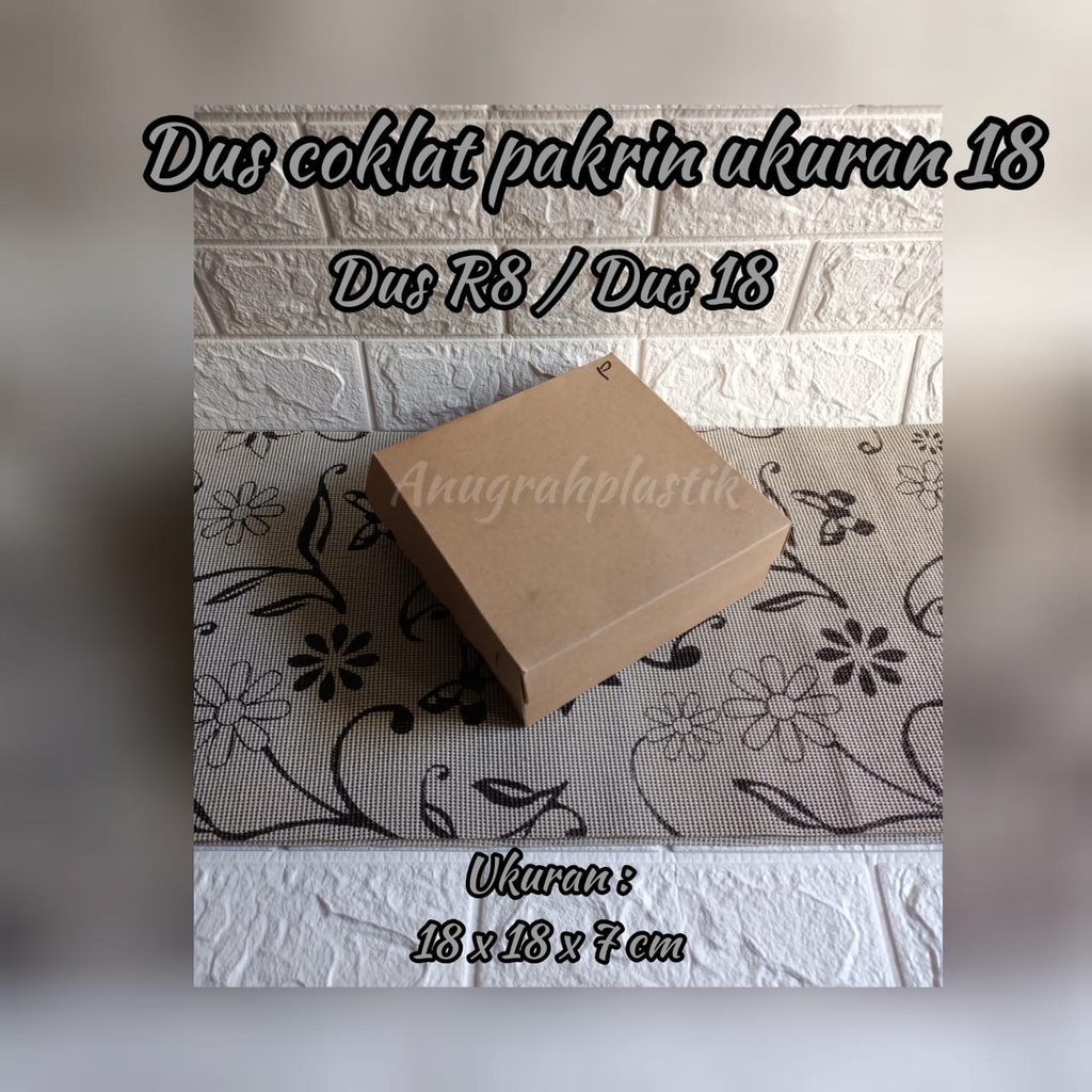 

Dus Coklat R8 310 PAKRIN / Box Coklat uk 18 x 18 x 7 cm (Per pack)