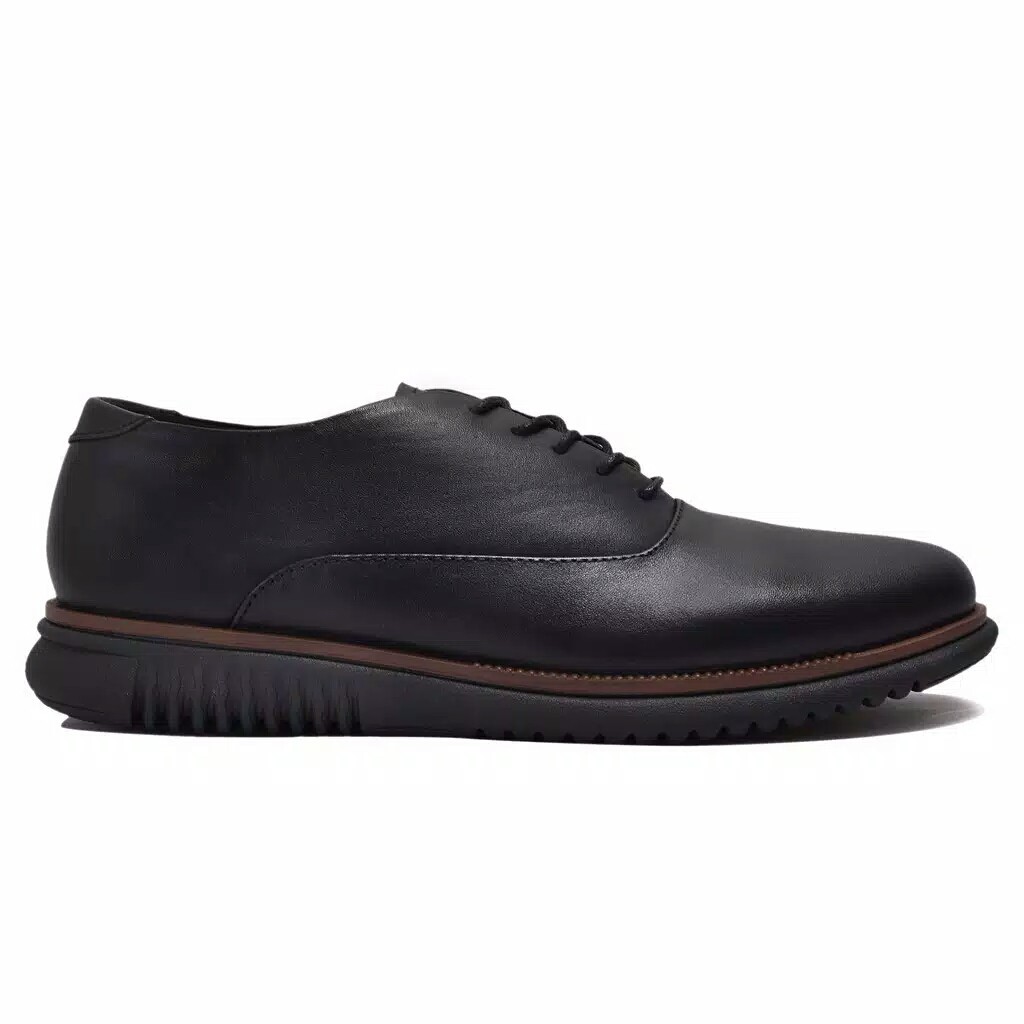 London 2.0 Black (Kulit Asli) - Sepatu Pantofel Pria Kulit Asli Formal Kasual Kerja Kuliah Oxford Pantopel Pria Original