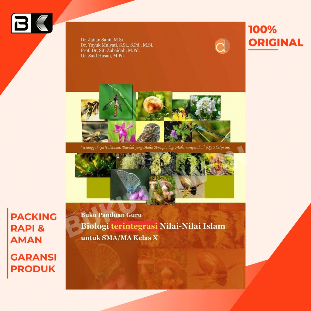 Buku Panduan Guru Biologi Terintegrasi Nilai-Nilai Islam Untuk SMA/MA Kelas X Jailan Sahil Tahun 2021