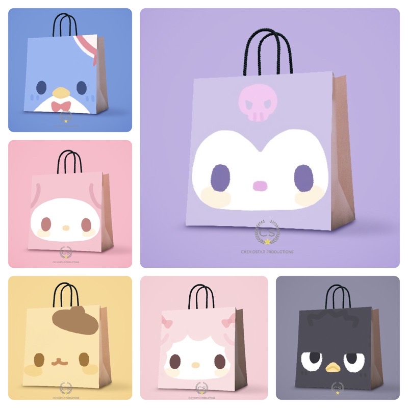 

Paperbag sanrio Goodie bag Tas kado Tas kertas Hampers Shopping bag Souvenir birthday Bungkus Kado
