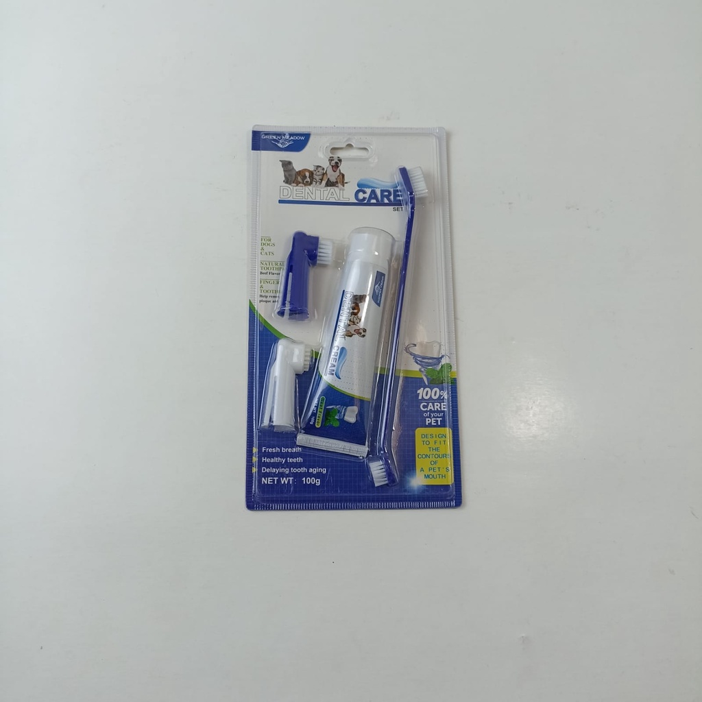 (1 Set) Dental Care / Sikat Gigi + Odol Kucing &amp; Anjing Murah