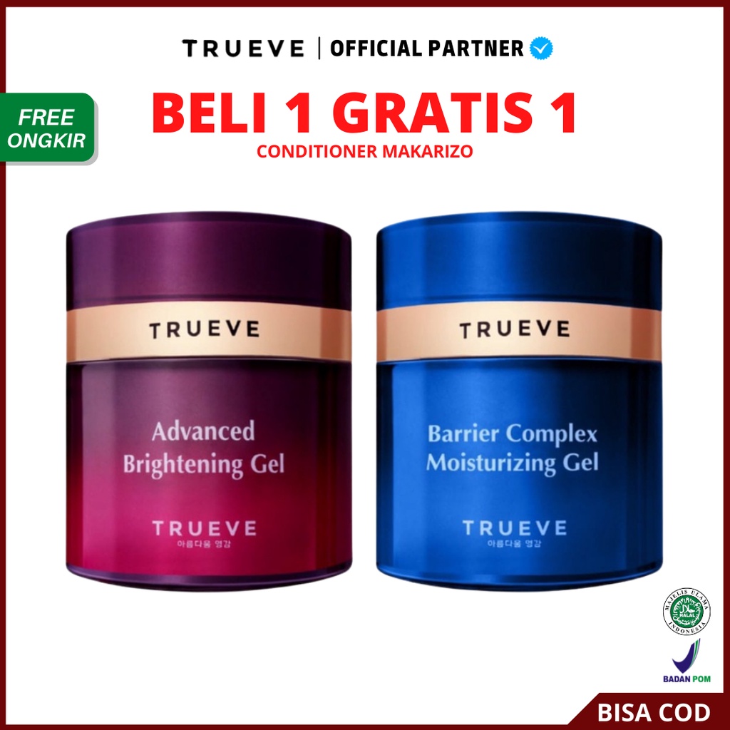 [ FREE GIFT ] Trueve Advanced Brightening Moisturizing Gel, Barrier Complex Moisturizing Gel, Moisturizer Gel Trueve Original BPOM