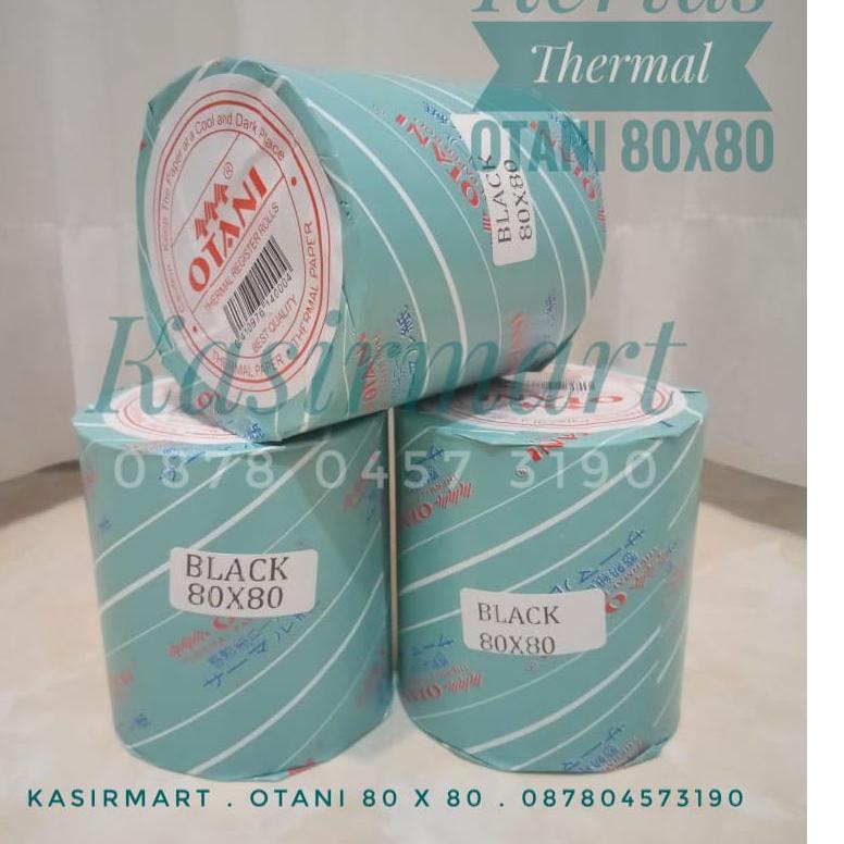 

F835 CORE 17 THERMAL PAPER ROLL OTANI BLACK 80X80/KERTAS STRUK KASIR PRINTER EPSON TMT82 .,