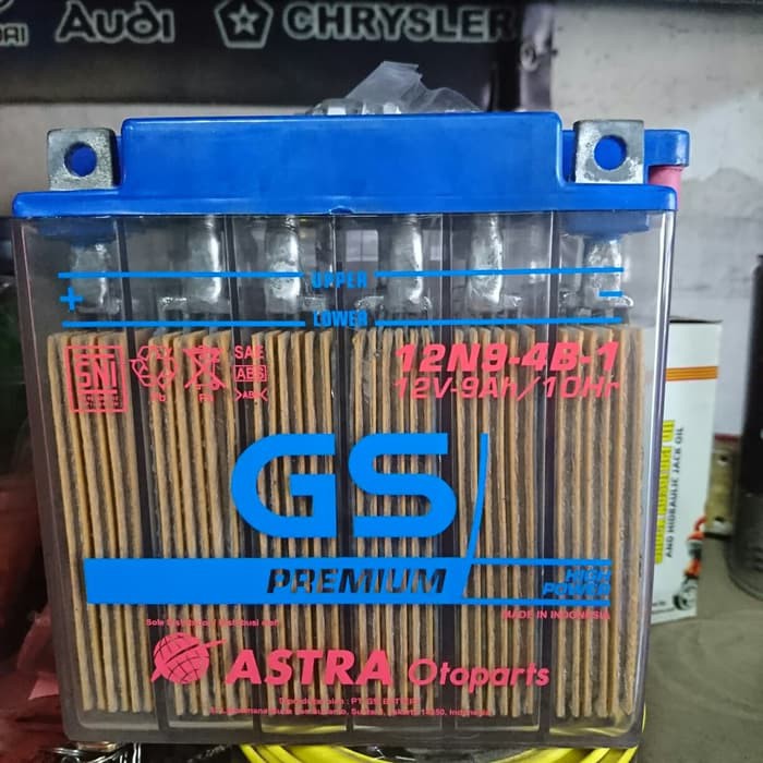 GS Premium 12N9 12V 9Ah aki motor Suzuki Thunder Bajaj Pulsar