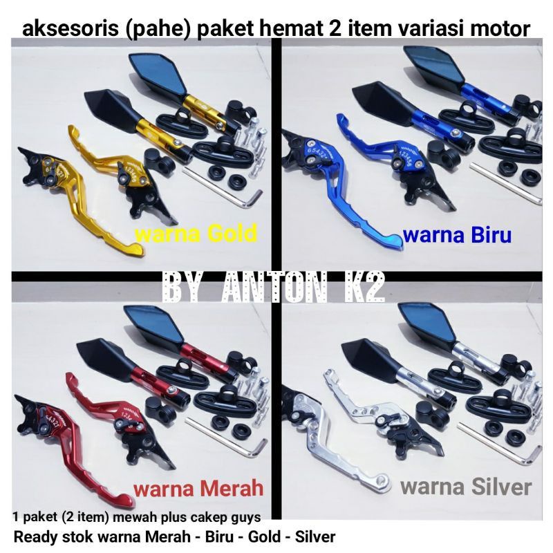HANDLE REM BRAKE PAKET SPION TOMOK CNC VARIASI AKSESORIS MOTOR MX KING/JUPITER MX KING 150/AEROX OLD