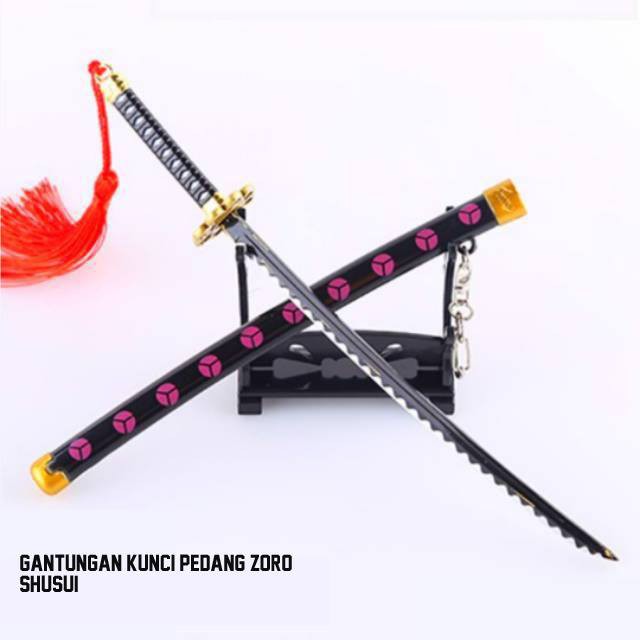 Gantungan Kunci Pedang Zoro Shusui Hitam