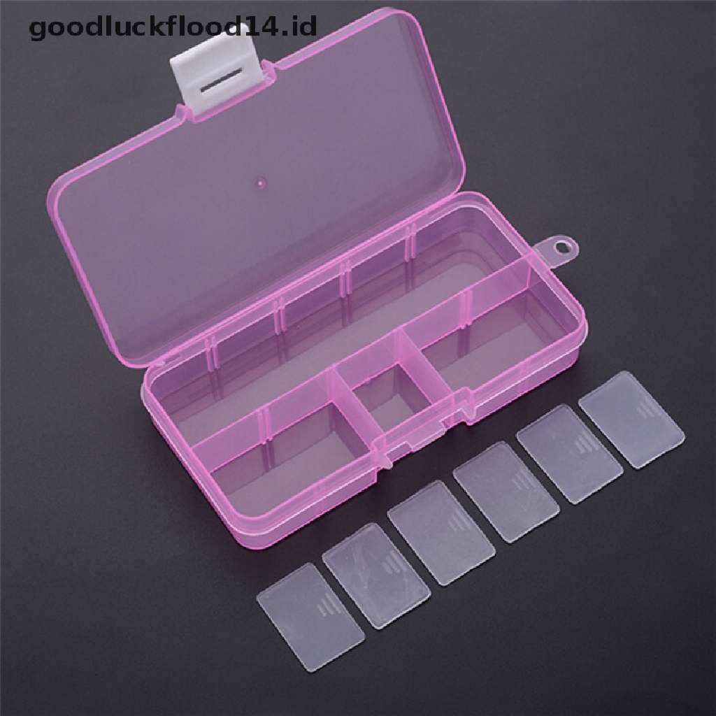 [OOID] Plastic 10 Slots Adjustable Jewelry Storage Box Case Craft Organizer Beads ID