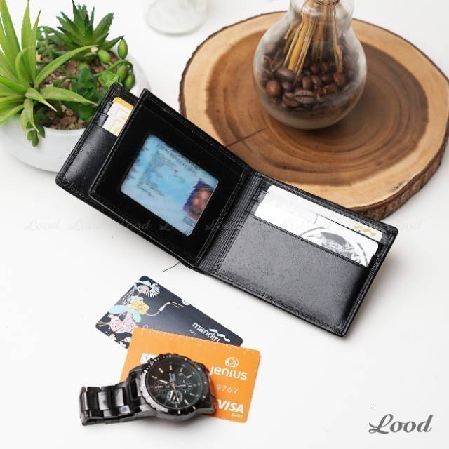 DOMPET LANDSCAPE PRIA KULIT ASLI ORIGINAL 100% KEREN LIPAT PENDEK WALLET - GRATIS CUSTOM UKIR NAMA